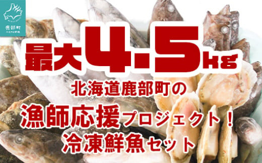 北海道 冷凍鮮魚セット 最大4.5kg 「漁師応援プロジェクト！」 下処理済み 冷凍 鮮魚 海鮮 海産 地元 ホタテ