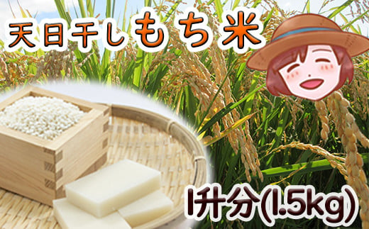 【2024年11月発送開始】岩手県産 天日干しもち米 ひめのもち 精米 もち一升分（1.5kg） ／ 餅 餅米 産地直送 農家直送 【せの畑】 767062 - 岩手県八幡平市