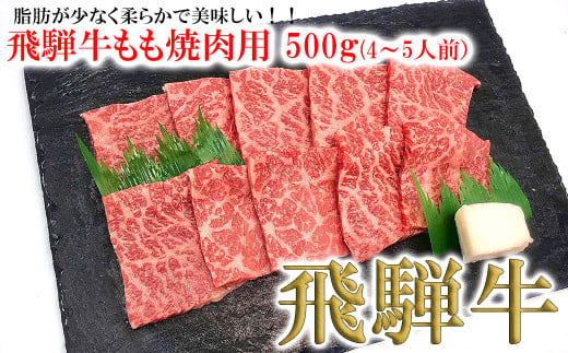 菊の井 飛騨牛モモ焼肉  500g（4～5人前）牛肉 ブランド牛 国産 【冷凍】