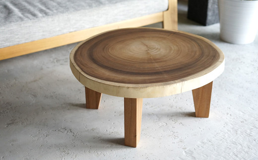 一枚板 ローテーブル モンキーポッド 丸 輪切り テーブル - 熊本県菊陽