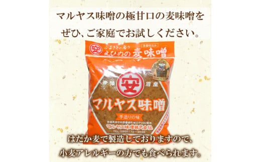 麦 味噌 みそ 粗ずり 1kg × 5パック 極 甘口 はだか麦 大麦 瀬戸内