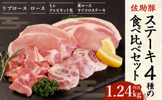 【佐助豚】ステーキ4種の食べ比べ セット 848602 - 岩手県二戸市