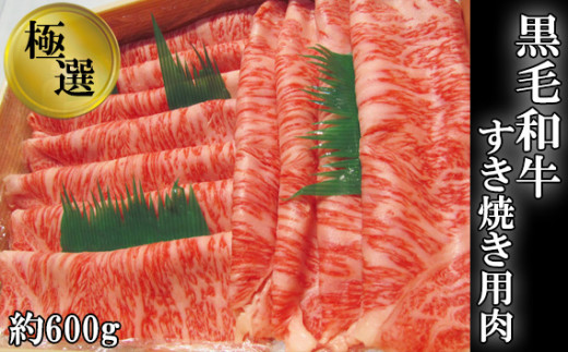 No.211 極上　黒毛和牛　すき焼き用肉　計約600g ／ 牛肉 すきやき ロース 大阪府 特産品