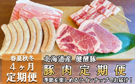 ＜ 定期便4回 ＞ 健酵豚 季節を楽しむ 豚肉 定期便 定期便 豚肉 ブランドポーク
