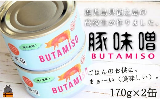 徳之島の高校生が作ったふるさとの味！豚味噌缶（2缶）をお届けします！
