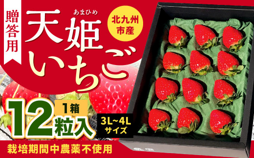【栽培期間中農薬不使用】 天姫 （あまひめ） イチゴ （3L～4Lサイズ）