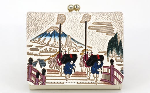 【文庫屋大関】三つ折りミニ財布　日本橋【皮革工芸品】[№5619-1394] 1322710 - 東京都墨田区