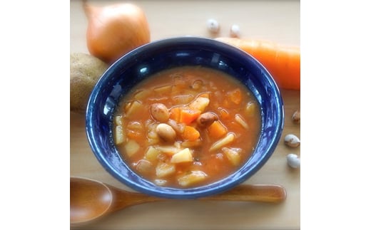 有機野菜と豆の食べるスープ（180g×4パック） 920523 - 福島県会津美里町