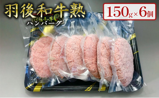 「羽後和牛」の生みの親 「羽後和牛 熟」ハンバーグ150g×6個セット 276100 - 秋田県羽後町