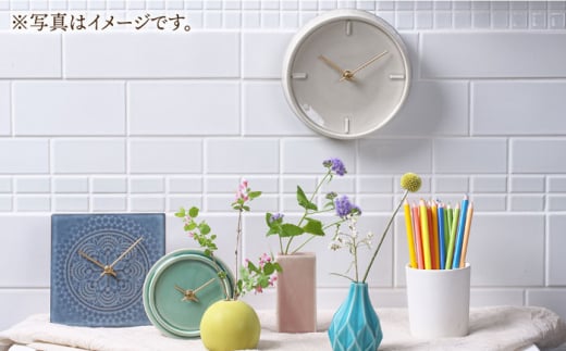 美濃焼】【 青海鼠釉 】陶磁器製 掛け時計 GLAZED CLOCK 【杉浦製陶