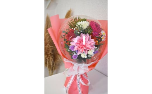 Flower balloon ( フラワー バルーン ) アーティフィシャルフラワー 花束型 ラッピング 韓国 お花 贈り物