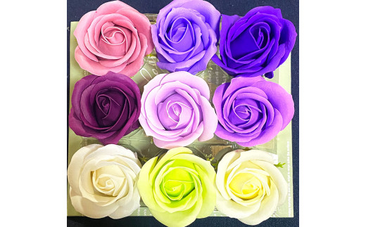紫系：Flower balloon ( フラワー バルーン )  ソープ フラワー 10本 花束型 タイプ 韓国 お花 贈り物 597532 - 福岡県苅田町