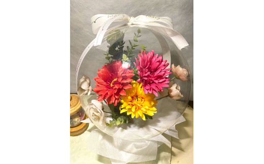 おまかせ：Flower balloon ( フラワー バルーン )  アーティフィシャルフラワー  置き型タイプ 韓国 お花 贈り物