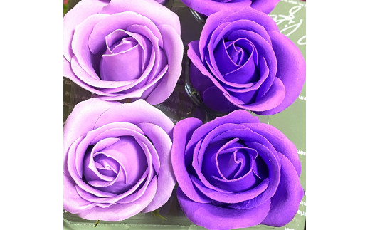  薄紫：Flower balloon ( フラワー バルーン )  ソープ フラワー 5本 置き型タイプ 韓国 お花 贈り物 597528 - 福岡県苅田町
