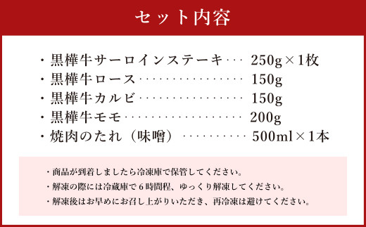 人吉市限定 熊本県産 黒毛和牛 黒樺牛 焼肉 セット大関 焼肉のタレ付 A4~A5等級