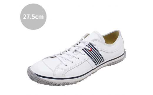 No.470 レザースニーカー SPM‐168 WHITE／NAVY 27.5cm ／ 靴 牛革 広島