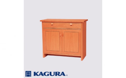 家具蔵 KAGURA サイドボードモデルノ 1010 チェリー材 家具 棚 収納 キャビネット 木材 無垢材 職人 手作業 天然木 高級木材 無添加  安全 ジャパニーズモダン 高級家具 熟練 無着色 おしゃれ 天然木無垢材 温もり シンプル 洗練｜ふるラボ