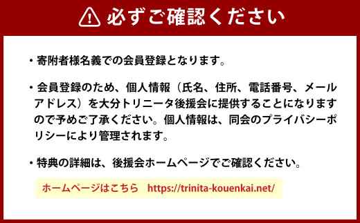 2023年度 大分トリニータ後援会 Bコース 特典付き 会員証 チケット