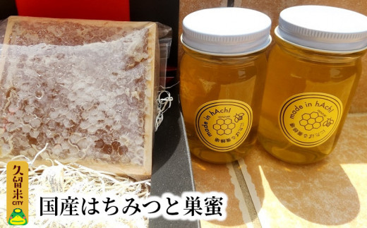 国産はちみつ180g×2と巣蜜 535355 - 福岡県久留米市 | au PAY ふるさと納税