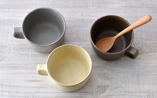 波佐見焼】窯変 スープマグカップ マグカップ 3色セット 食器 皿