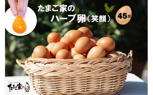 NB-6 たまご家のハーブ卵（笑顔）45個 566846 - 佐賀県太良町