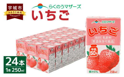 いちご 250ml×24本 1ケース いちごミルク 苺 乳飲料 乳性飲料