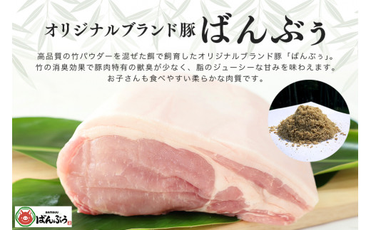 ブランド豚「ばんぶぅ」ロースブロック1本 ばんぶぅ 豚肉 ロース ブロック肉 真空パック 生姜焼き しょうが焼き 焼き肉 しゃぶしゃぶ 豚しゃぶ 焼肉  ぶた肉 ブタ肉 国産 茨城県産 ギフト プレゼント 冷蔵 高級部位 ブランド豚 42-B