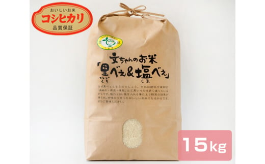 No.231 黒米・塩米（コシヒカリ）15kg ／ お米 精米 こしひかり 千葉県