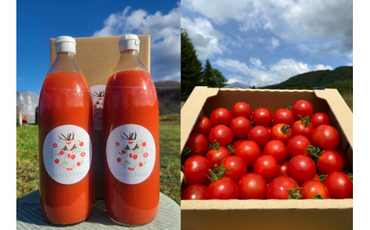 【１リットル２本】関野農場有機フルティカのトマトジュース（北海道赤井川村）