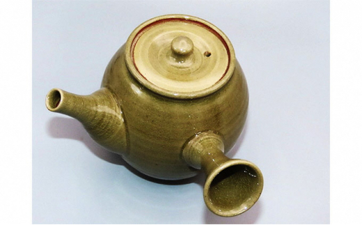 虫明焼 灰釉番茶器 若草色（曙窯 作） [№5735-1375]