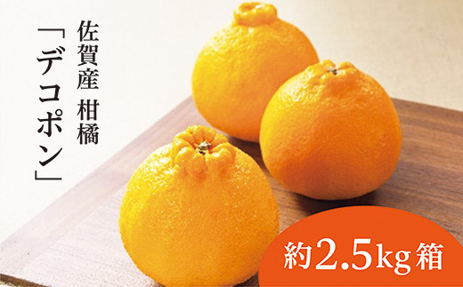 佐賀産柑橘（かんきつ）『デコポン』約２.５ｋｇ箱　※写真はイメージです
