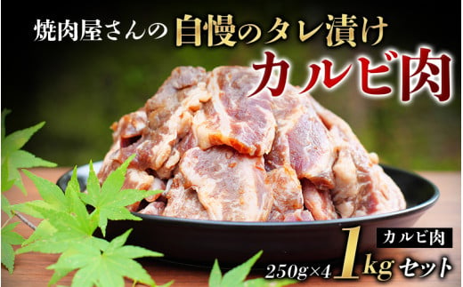 焼肉屋さん特製 自慢のタレ漬けカルビ肉 1kgセット 焼肉 焼き肉 カルビ おかず セット 1kg 765971 - 和歌山県串本町