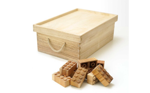 《 数量限定 》 〔 木製ブロック 〕 もくロック 「 ビッグブロック かどまる (杉) 」 1セット 40ピース 大きいサイズ ブロック 木のおもちゃ 無垢材 木製 玩具 [014-011] 1323003 - 山形県米沢市