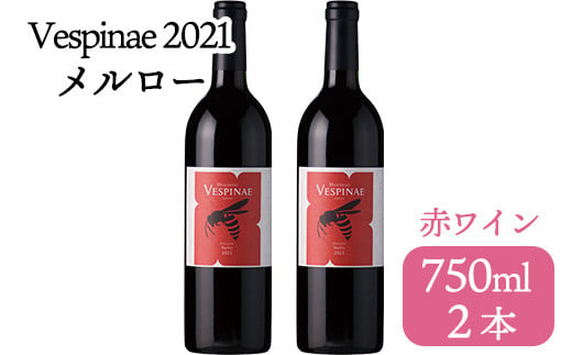 Vespinae 2021 メルロー 750ml  2本セット 赤ワイン【1420】 573337 - 岩手県花巻市