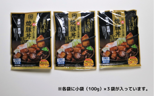 お肉屋さんの丼 焼豚丼の具 100g×9袋 レンチン どんぶり 味付け肉 夜食 夕食 簡単調理