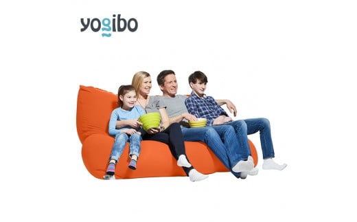 特別寄附額 ヨギボー Yogibo Double （ヨギボーダブル）オレンジ 期間限定 限定