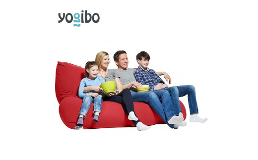 特別寄附額 ヨギボー Yogibo Double （ヨギボーダブル）レッド 期間限定 限定