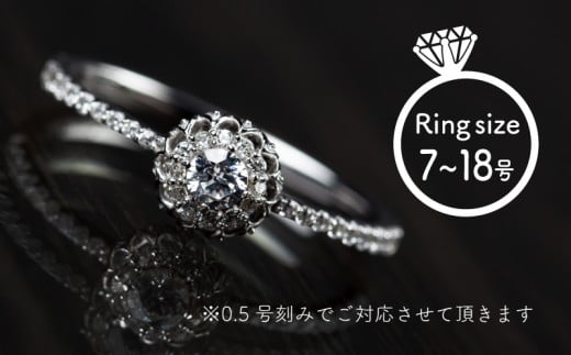 pt900 ダイヤモンドリング 0.32ct（RP_MR-971）【リズプラス