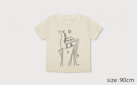 Spiber × 荒井良二　キッズTシャツ　"たびのうま"（みるく) 90cm ～2023年発送・先行予約～