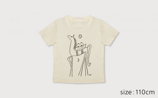 Spiber × 荒井良二　キッズTシャツ　"たびのうま"（みるく) 110cm ～2023年発送・先行予約～