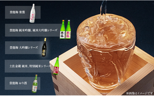 ドリンク、水、お酒 日本酒 ６種類の日本酒飲み比べ 豊能梅セット1800ml×６本 M-7 424415 - 高知県 