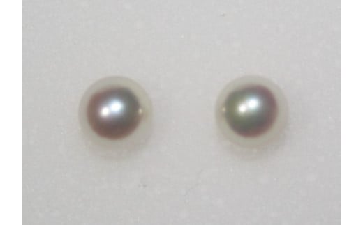 真珠の里 アコヤ真珠 6mm直結 ホワイトゴールドピアス*