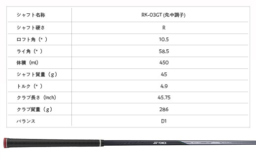 97-10【R 10.5】EZONE GT ドライバー RK-03GT YONEX