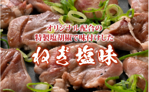 福井県あわら市のふるさと納税 ネギ塩味 国産 豚タン 300g×3袋（計900g）約5～6人前 ／ 味付け肉 豚肉 小分け 焼肉 バーベキュー 冷凍 人気 アウトドア やみつき