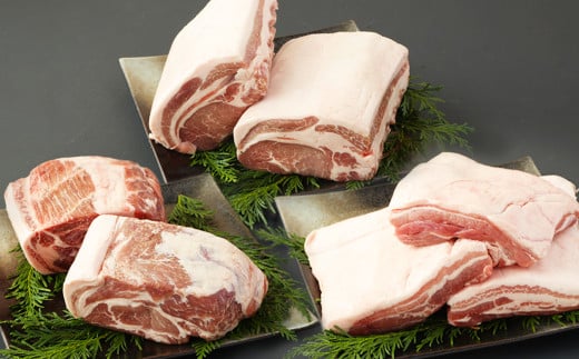 大分県産ブランド豚「米の恵み」3種ブロック 食べ比べセット 計7kg ロース 肩ロース バラ肉 豚肉 600877 - 大分県竹田市