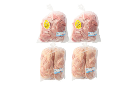 大分県産ブランド豚「米の恵み」・鶏肉 2種 カット済・スライスセット 2.0kg
