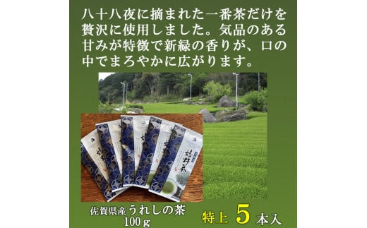 嬉野茶　１００ｇ×５本セット（A6309-08） 796891 - 佐賀県佐賀県庁