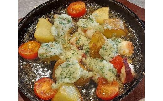 エスカルゴバターで野菜と白身魚のオイル焼き　※写真はイメージです。