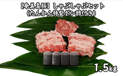 【奄美島豚】しゃぶしゃぶセット1.5kg（たんかん特製ポン酢付き） 807522 - 鹿児島県龍郷町