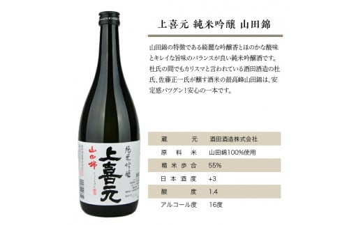 上喜元 山田錦 大吟醸 2本飲料/酒 - 日本酒